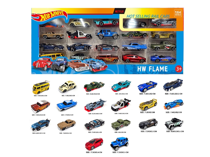 1:64 FREE WAY DIE-CAST CAR 20PCS - HP1264002
