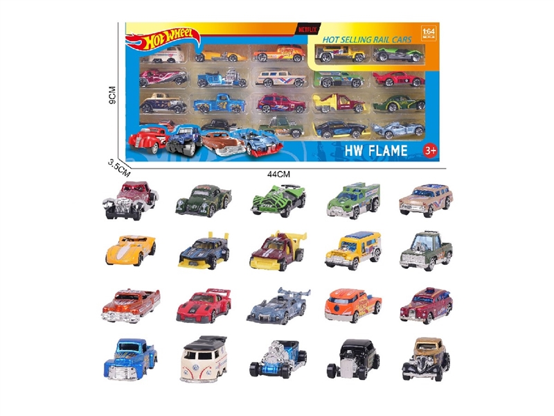 1:64 FREE WAY DIE-CAST CAR 20PCS - HP1264004