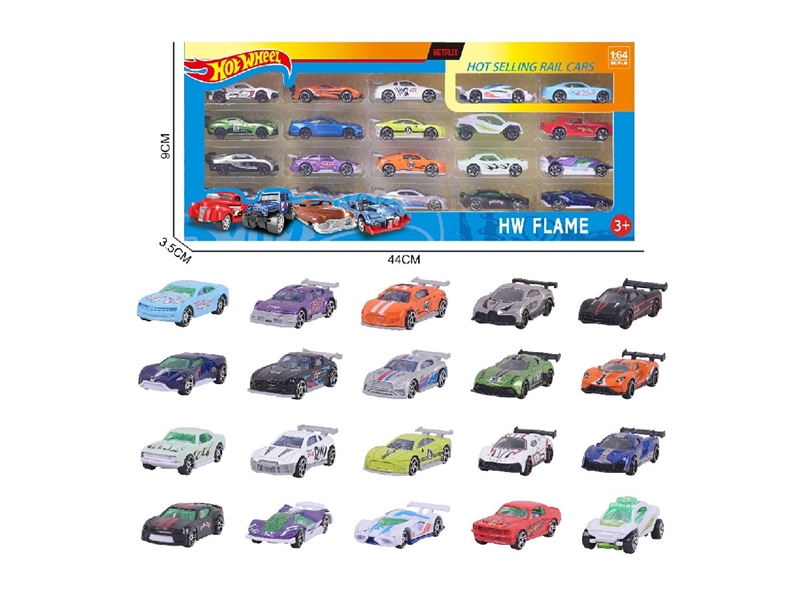 1:64 FREE WAY DIE-CAST CAR 20PCS - HP1264007