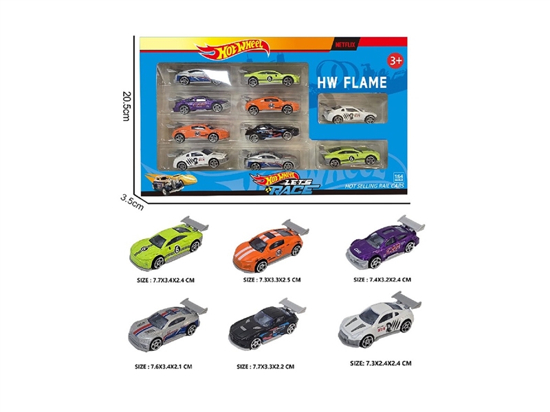 1:64 FREE WAY DIE-CAST CAR ,6ASST，10PCS - HP1264085