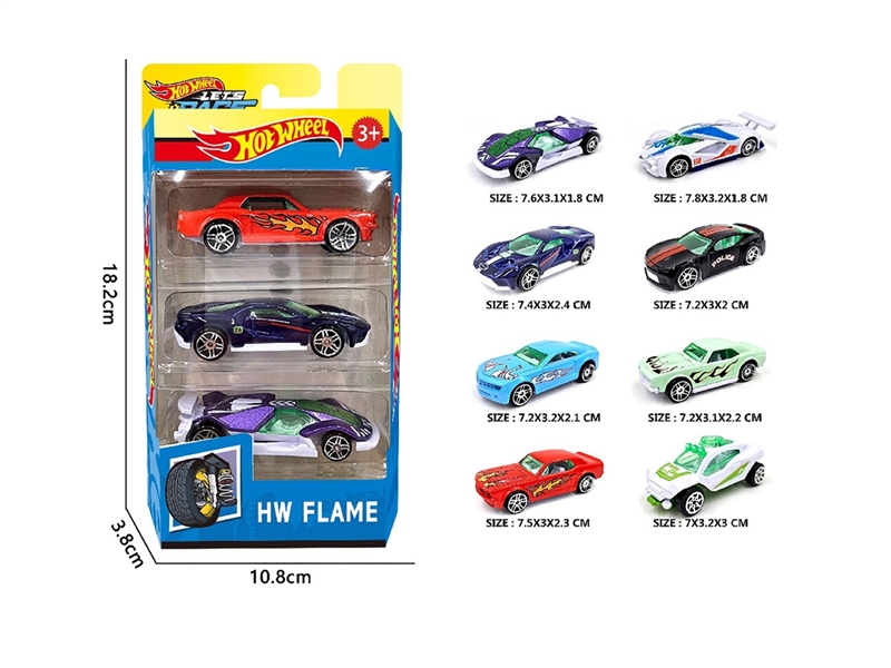 1:64 FREE WAY DIE-CAST CAR ,8ASST，3PCS - HP1264118