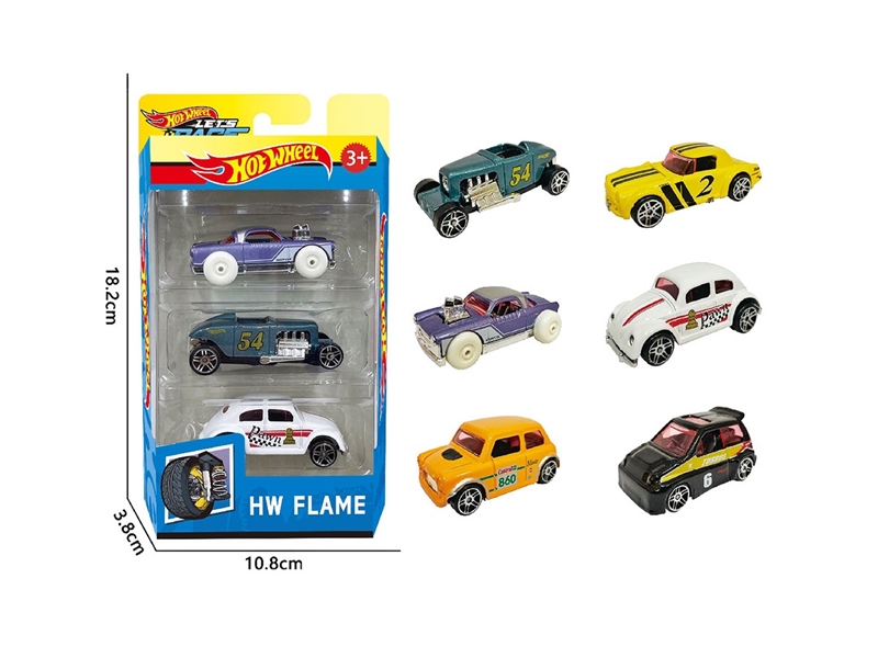 1:64 FREE WAY DIE-CAST CAR ,6ASST，3PCS - HP1264120