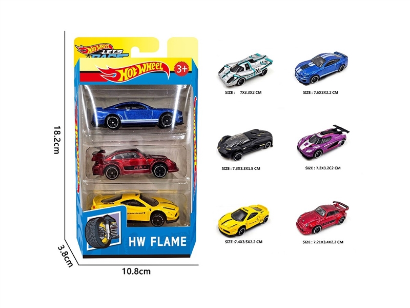 1:64 FREE WAY DIE-CAST CAR ,6ASST，3PCS - HP1264121