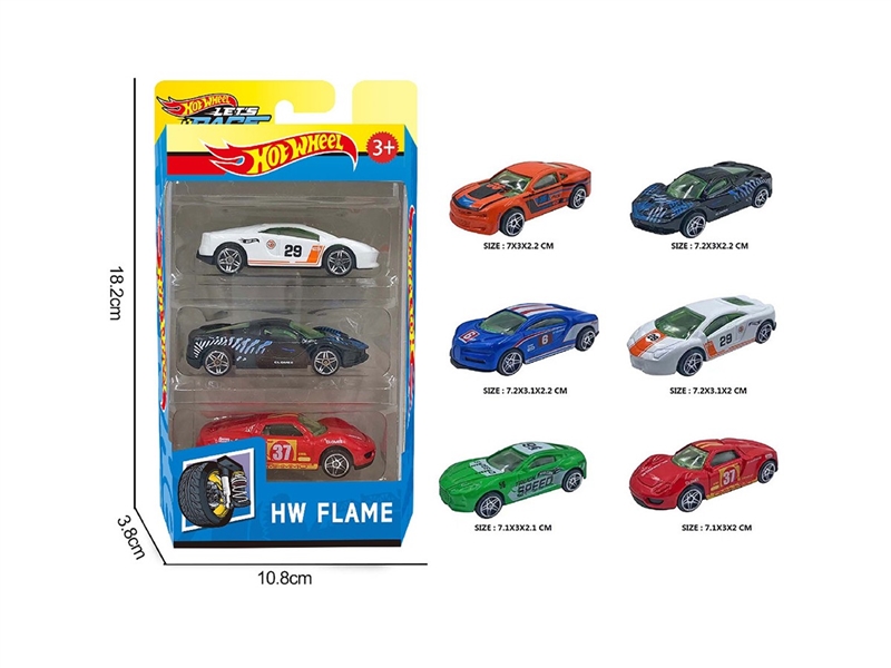 1:64 FREE WAY DIE-CAST CAR ,6ASST，3PCS - HP1264122