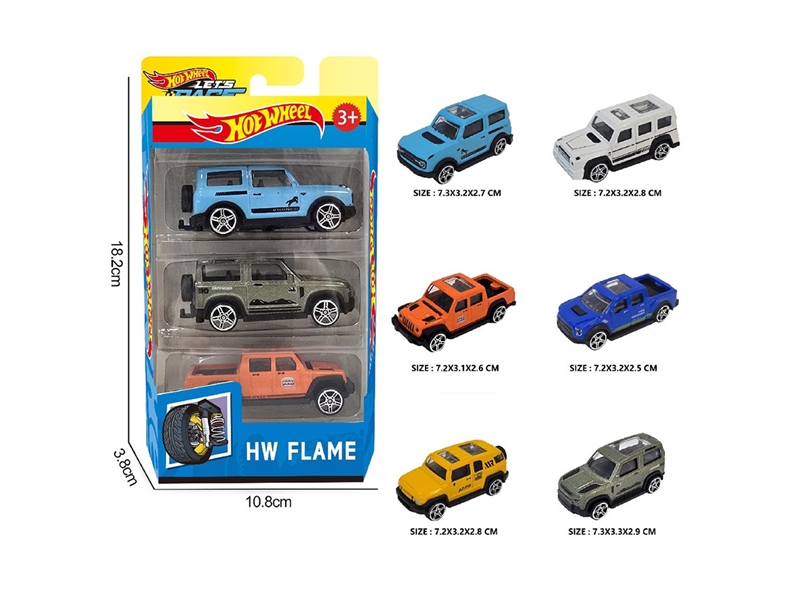 1:64 FREE WAY DIE-CAST CAR ,6ASST，3PCS - HP1264126