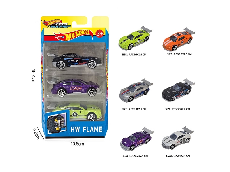 1:64 FREE WAY DIE-CAST CAR ,6ASST，3PCS - HP1264127