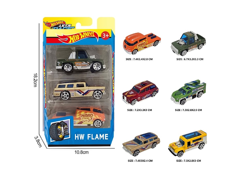 1:64 FREE WAY DIE-CAST CAR ,6ASST，3PCS - HP1264128
