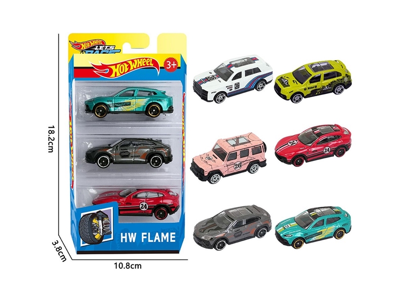 1:64 FREE WAY DIE-CAST CAR ,6ASST，3PCS - HP1264137