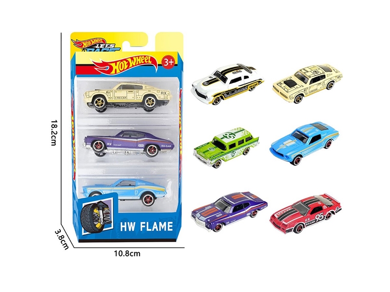 1:64 FREE WAY DIE-CAST CAR ,6ASST，3PCS - HP1264142