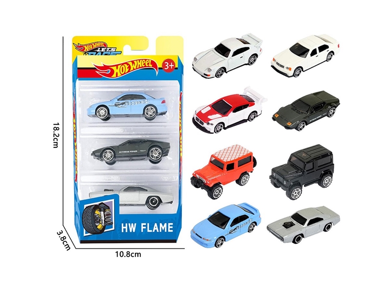 1:64 FREE WAY DIE-CAST CAR ,8ASST，3PCS - HP1264145