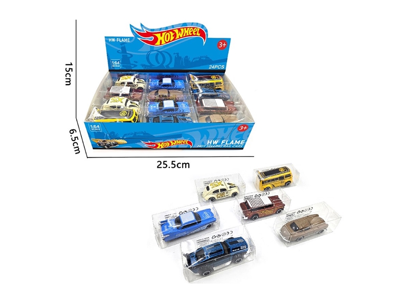 1:64 FREE WAY DIE-CAST CAR 24PCS/DISPLAY BOX SIZE,6ASST - HP1264154