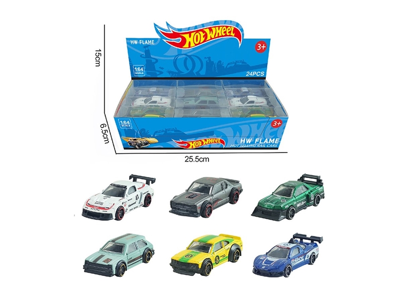 1:64 FREE WAY DIE-CAST CAR 24PCS/DISPLAY BOX SIZE,6ASST - HP1264161