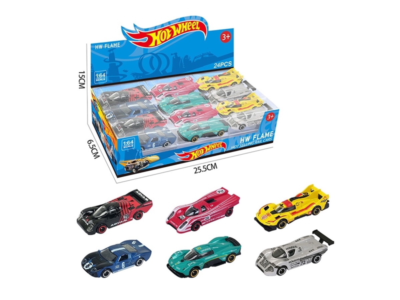 1:64 FREE WAY DIE-CAST CAR 24PCS/DISPLAY BOX SIZE,6ASST - HP1264163