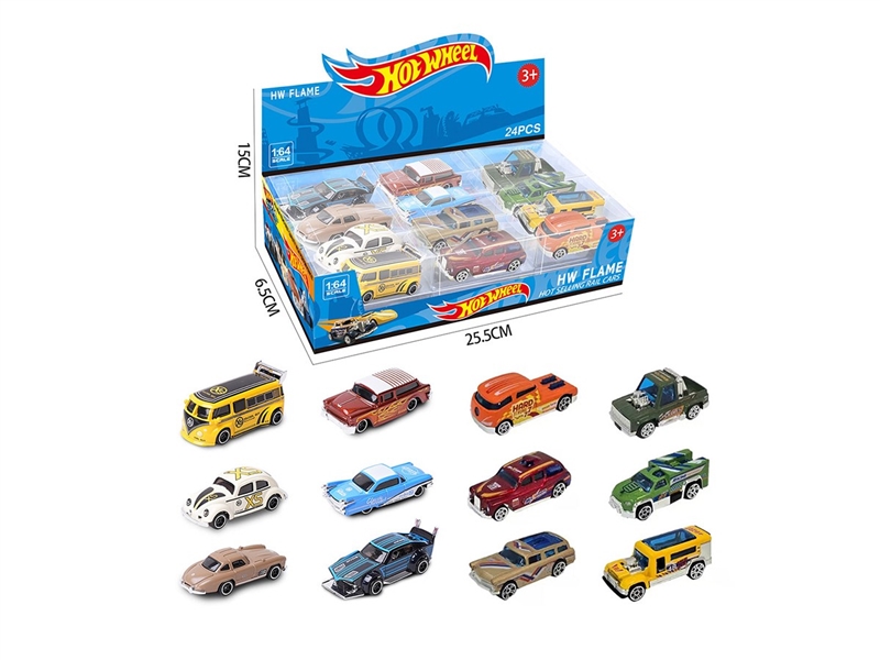 1:64 FREE WAY DIE-CAST CAR 24PCS/DISPLAY BOX SIZE,12ASST - HP1264178
