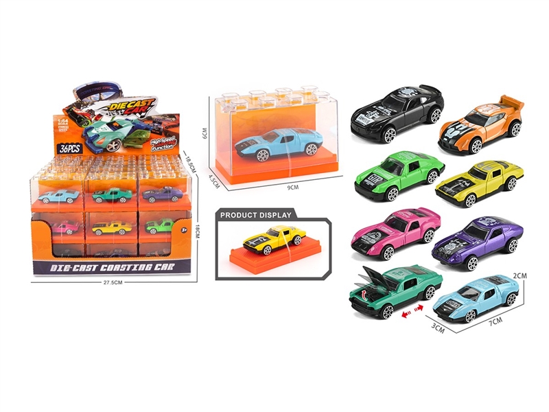 1:64 FREE WAY DIE-CAST CAR,8ASST 36PCS/DISPLAY BOX - HP1264266