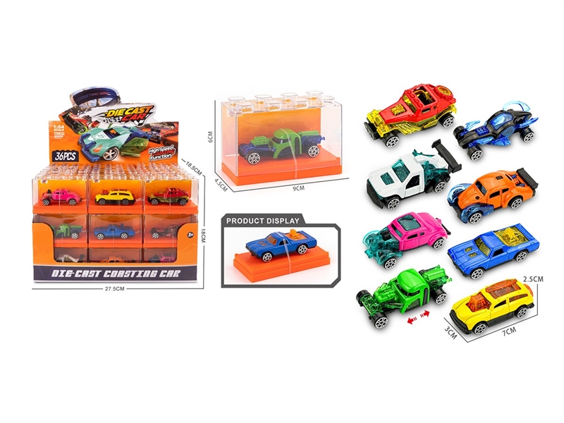1:64 FREE WAY DIE-CAST CAR,8ASST 36PCS/DISPLAY BOX - HP1264268