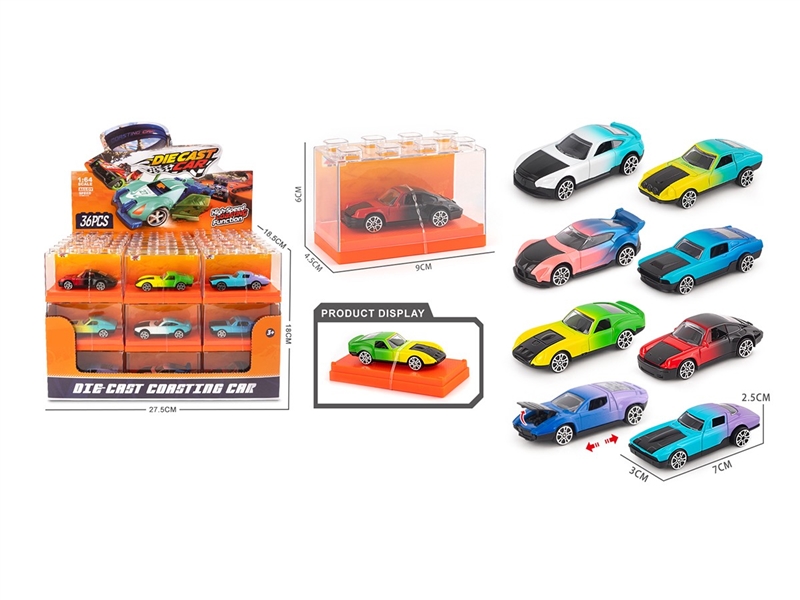 1:64 FREE WAY DIE-CAST CAR,8ASST 36PCS/DISPLAY BOX - HP1264275