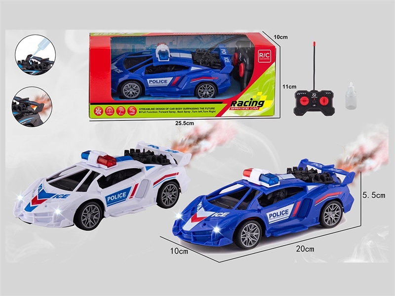 4-CHANNEL R/C CAR W/LIGHT & SPRAY,2COLORS(NOT INCLUDED BATTERY) - HP1264543