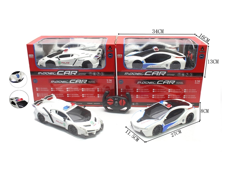 四通仿真遥控警车带警灯前灯1:16 - HP1264649