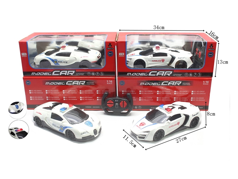 四通仿真遥控警车带警灯前灯1:16 - HP1264651