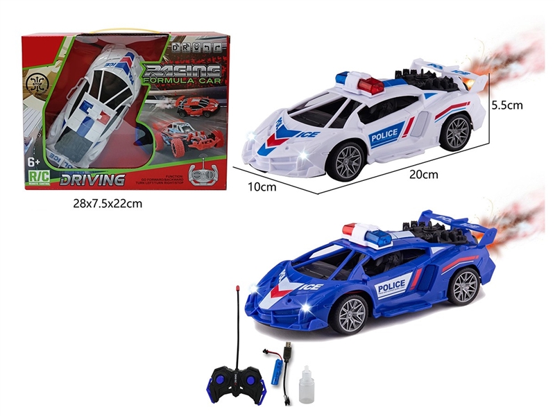 1：20四通遥控喷雾警车包电，2色 27MHZ - HP1264744