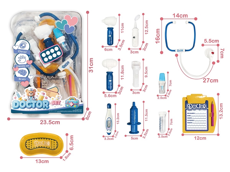 DOCTOR SET W/LIGHT & SOUND 11PCS(INCLUDED BATTERY) - HP1265099