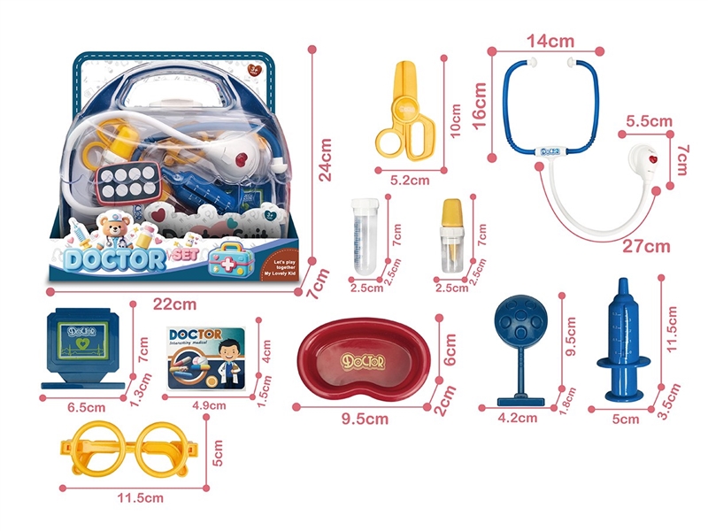 DOCTOR SET W/LIGHT & SOUND 10PCS(INCLUDED BATTERY) - HP1265106
