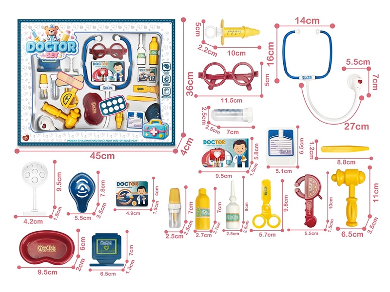 DOCTOR SET W/LIGHT & SOUND 18PCS(INCLUDED BATTERY) - HP1265140
