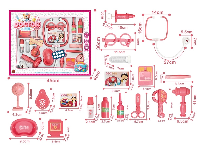 DOCTOR SET W/LIGHT & SOUND 18PCS(INCLUDED BATTERY) - HP1265141