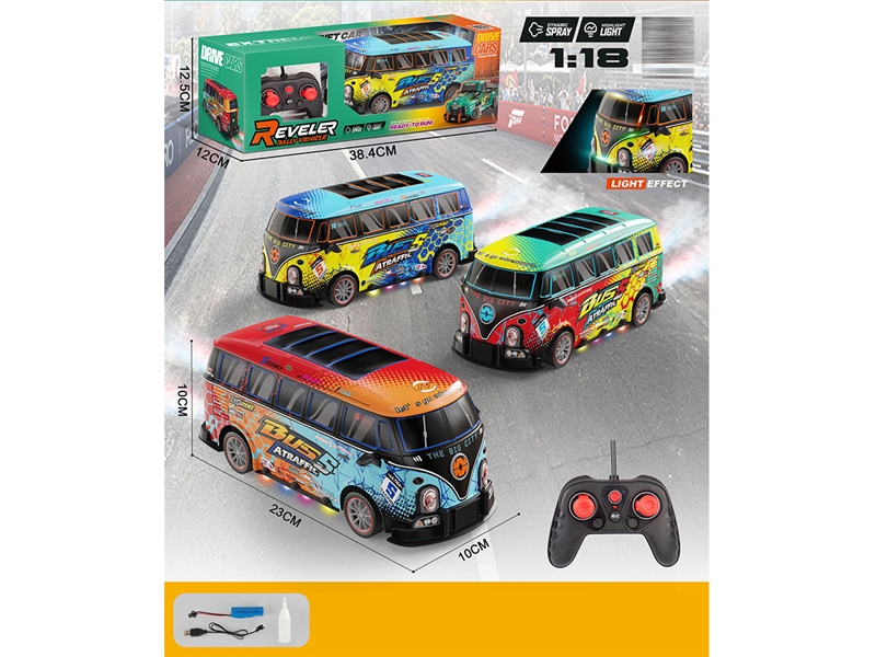 5-CHANNEL R/C CAR W/LIGHT & SPRAY,3COLORS(INCLUDED BATTERY) - HP1265177
