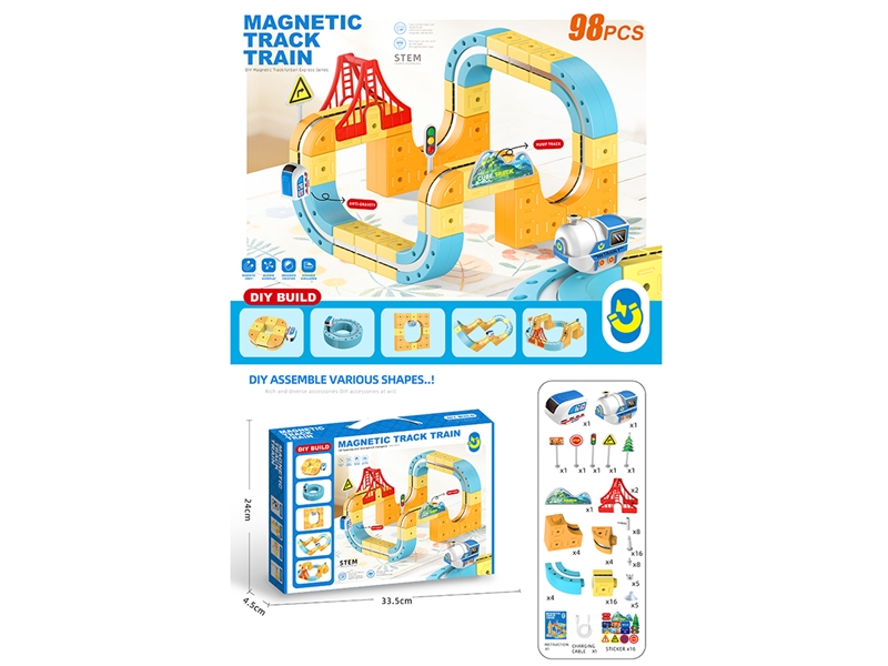 MAGNETIC TRACK TRAIN 98PCS - HP1265205