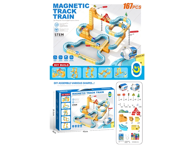 MAGNETIC TRACK TRAIN 167PCS - HP1265206