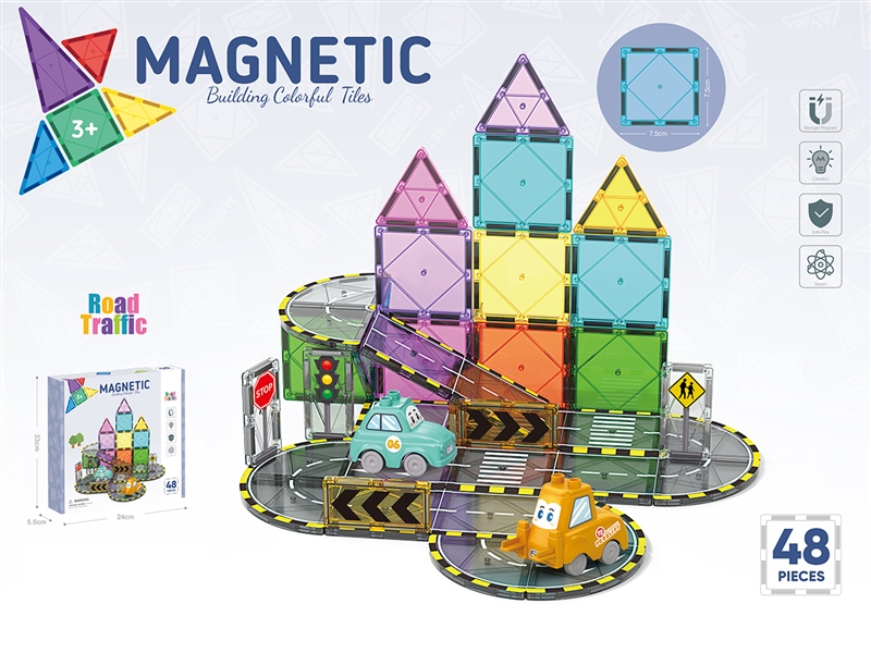 MAGNETIC BUILDING TILES 48PCS - HP1265224