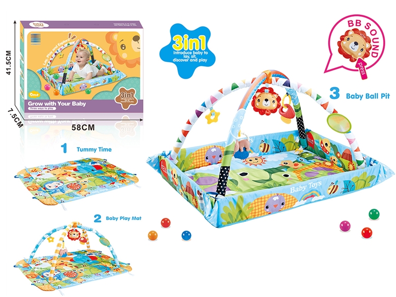 CRAWLING CARPET GYM W/BALL 8PCS - HP1265665