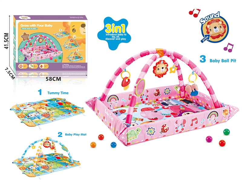 CRAWLING CARPET GYM W/MUSIC & BALL 8PCS - HP1265666