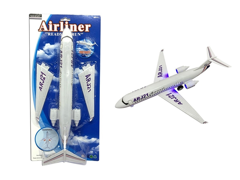 FRICTION AIRPLANE W/LIGHT & MUSIC(INCLUDE BATTERY) - HP1265787