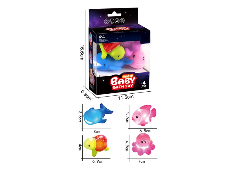 VINYL TOYS W/LIGHT 4PCS - HP1266044