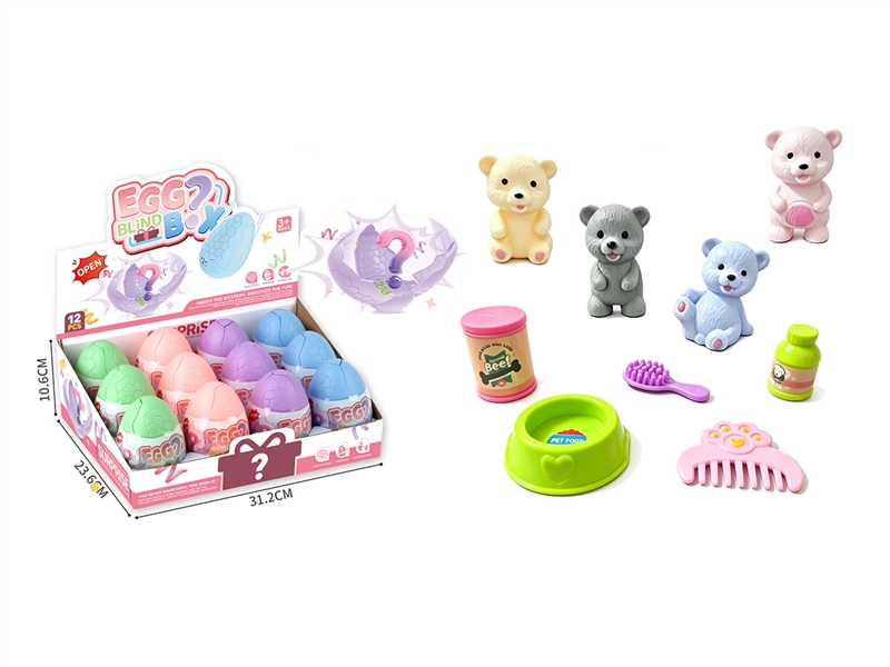 SURPRISE EGG,4COLORS 12PCS/DISPLAY BOX - HP1266168
