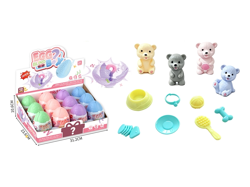 SURPRISE EGG,4COLORS 12PCS/DISPLAY BOX - HP1266170