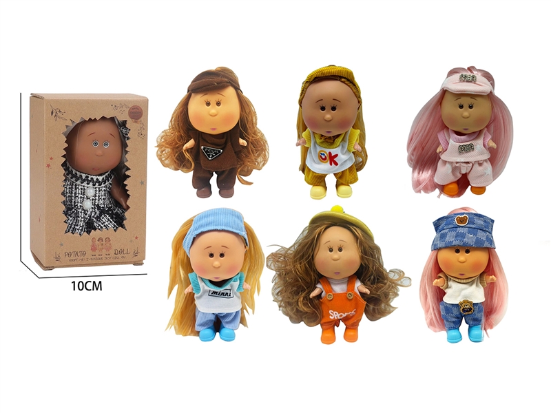 18CM RUBBER DOLL,6ASST - HP1266480
