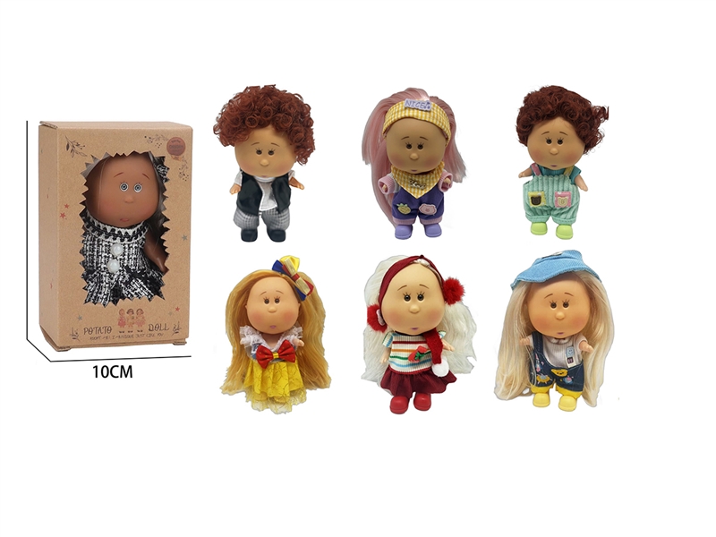 18CM RUBBER DOLL,6ASST - HP1266482