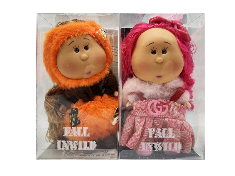 20CM RUBBER DOLL W/3D EYES,2ASST - HP1266489
