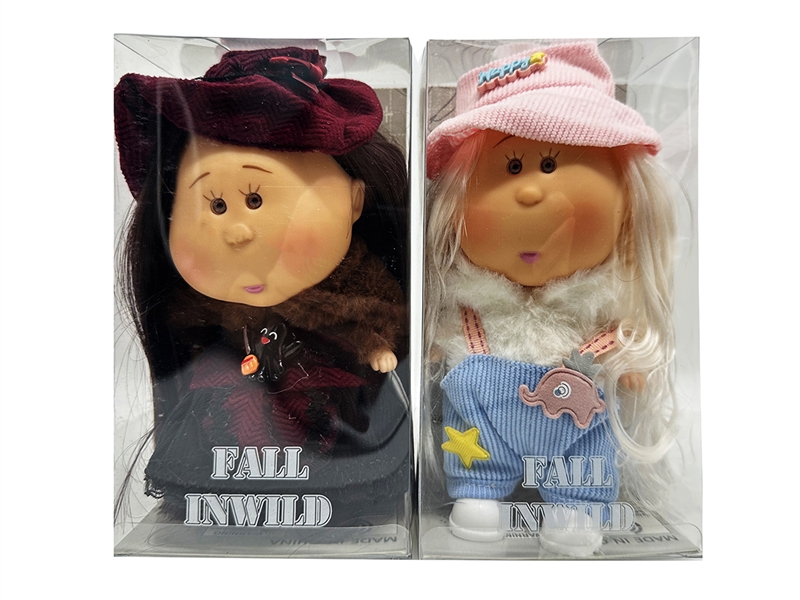 20CM RUBBER DOLL W/3D EYES,2ASST - HP1266492