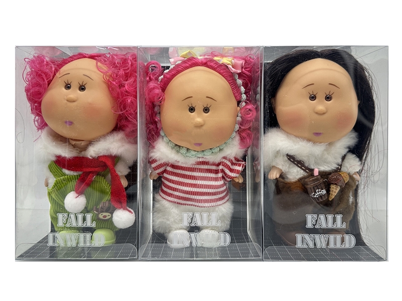 20CM RUBBER DOLL W/3D EYES,3ASST - HP1266500