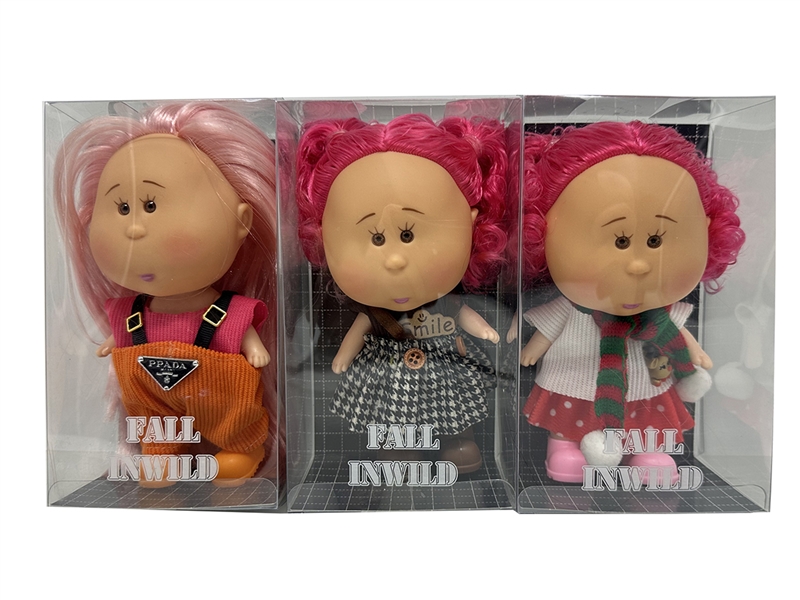 20CM RUBBER DOLL W/3D EYES,3ASST - HP1266516