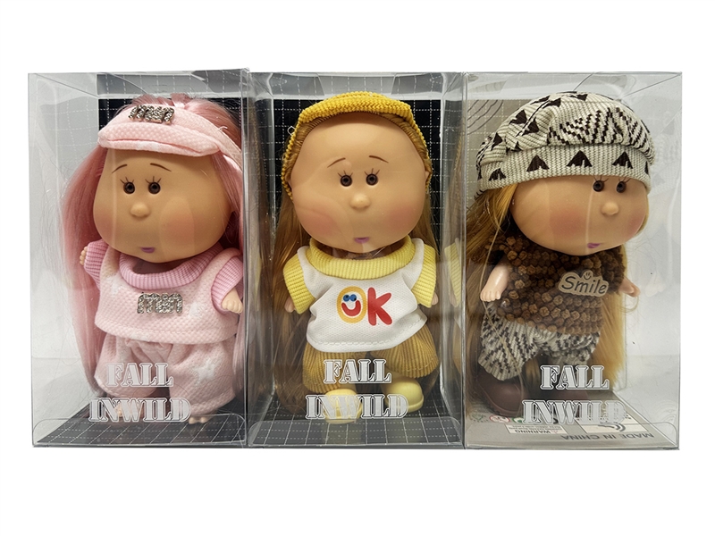 20CM RUBBER DOLL W/3D EYES,3ASST - HP1266521