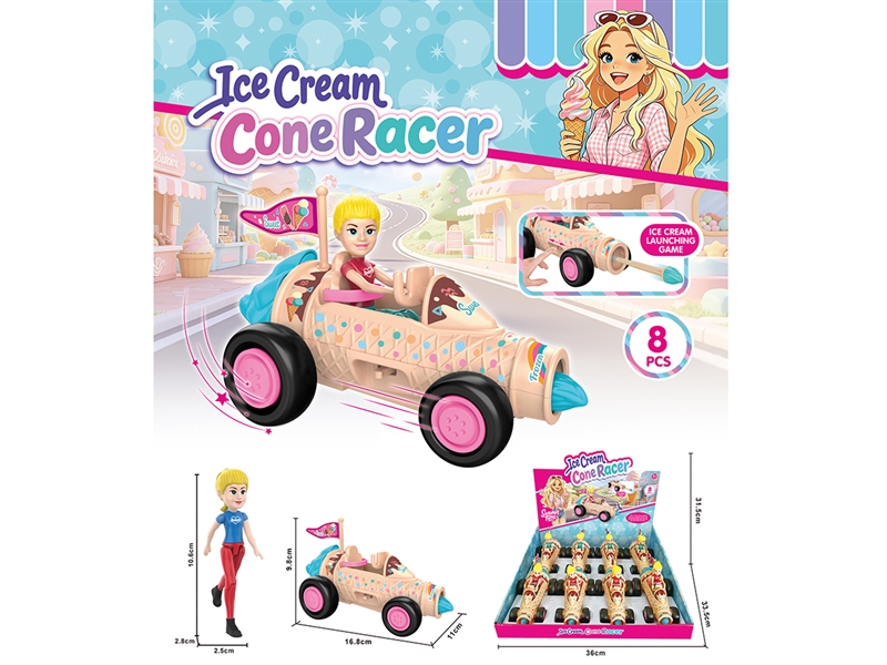 CATAPULT ICE CREAM CAR W/DOLL,8PCS/DISPLAY BOX - HP1266826