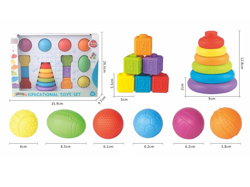 SOFT RUBBER TOY SET 18PCS - HP1266871