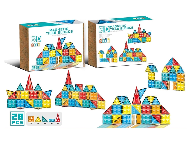 MAGNETIC BUILDING BLOCKS 28PCS - HP1266985