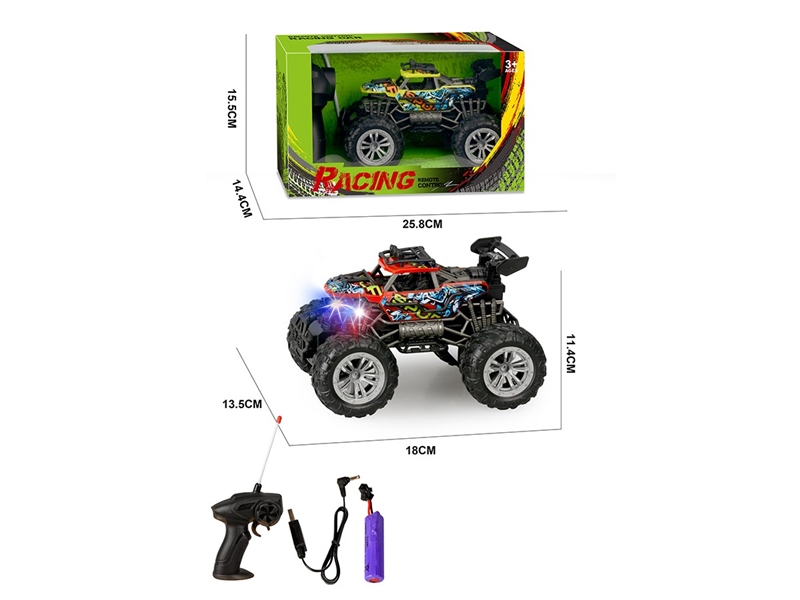 1:22 4-CHANNEL R/C CAR W/LIGHT,2COLORS(INCLUDED BATTERY) - HP1267230
